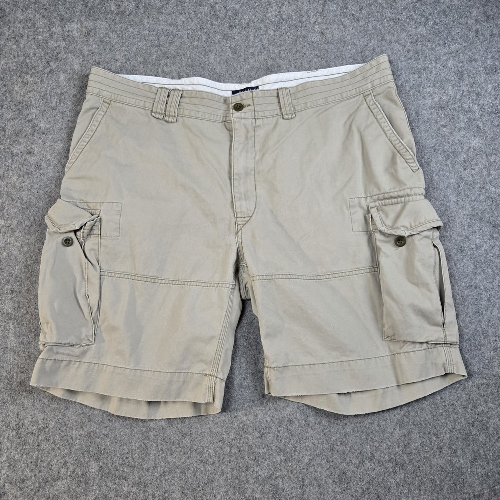Polo Ralph Lauren Shorts Mens 44B Tan Beige Cargo Pockets Utility Chino Outdoor